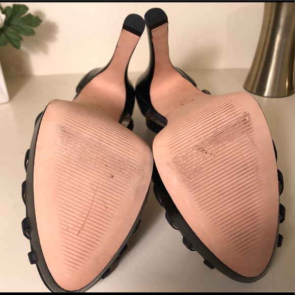 Talbots T Strap Studded High Heel Sandal - Picture 6 of 7